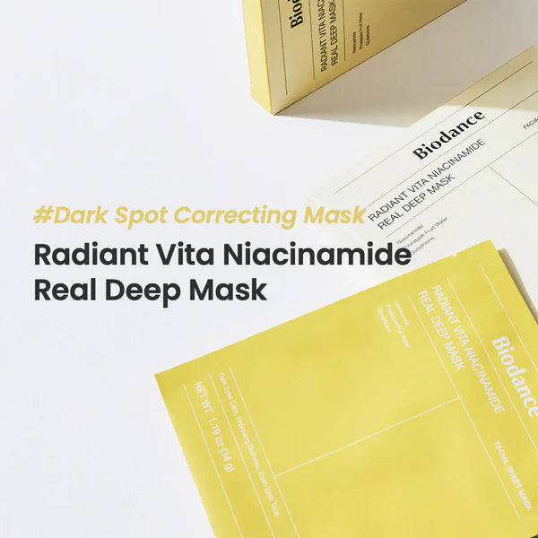 Biodance Radiant Vita Niacinamide Real Deep Mask 4 Piecs