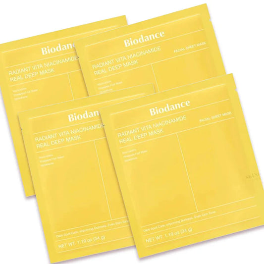 Biodance Radiant Vita Niacinamide Real Deep Mask 4 Piecs