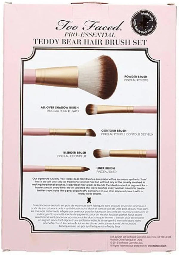 Too Faced Teddy Bear Hair 5pc Brush Set