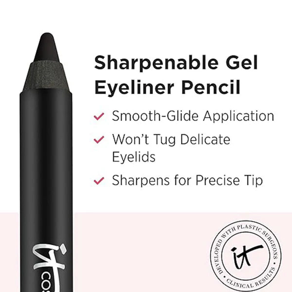 IT Cosmetics Superhero No-Tug Sharpenable Gel Eyeliner - Magical Slate- Super Black