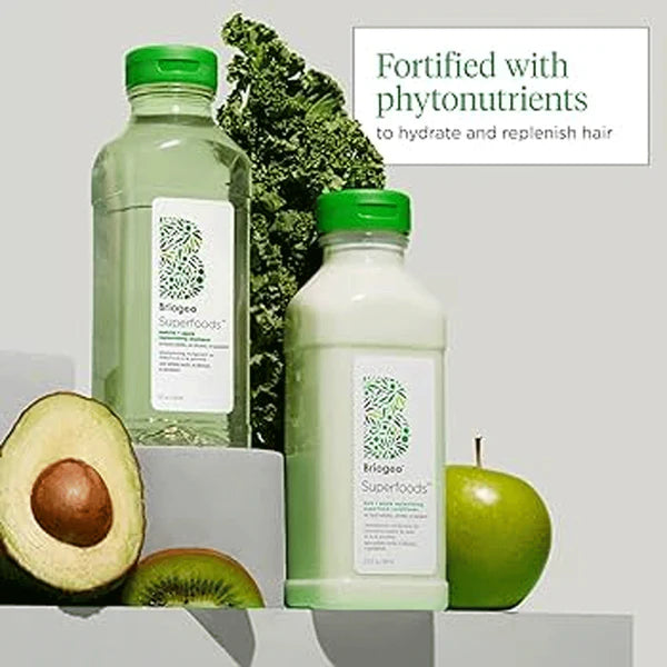 Briogeo Superfoods Kale, Apple, Matcha and Apple Replenishing Shampoo and Conditioner Duo