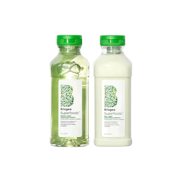 Briogeo Superfoods Kale, Apple, Matcha and Apple Replenishing Shampoo and Conditioner Duo