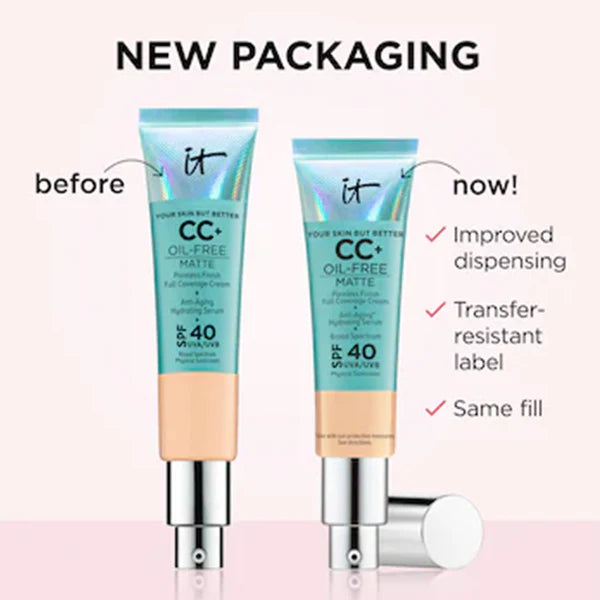 IT Cosmetics Your Skin But Better CC+ Oil-Free Matte SPF40+ Light Medium