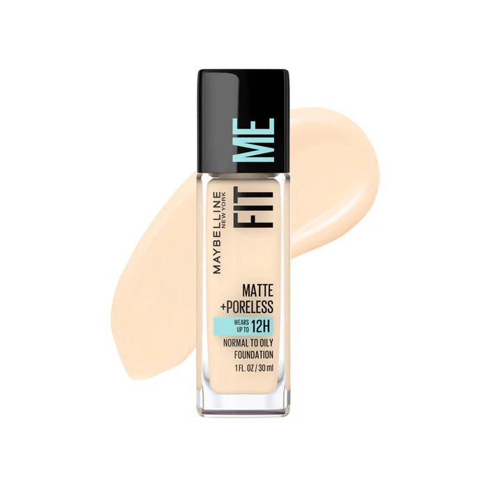 Maybelline New York Fit Me Matte + Poreless SPF 22 Foundation, 112 Natural Ivory - 30ml