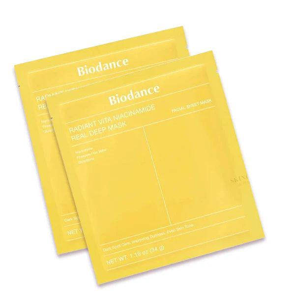 Biodance Radiant Vita Niacinamide Real Deep Mask 2 Piecs