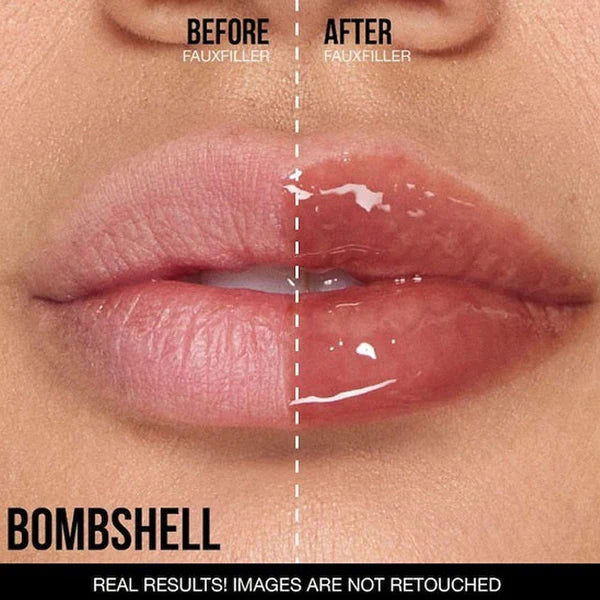 HUDA BEAUTY - Faux Filler Shiny Non-Sticky Lip Gloss - Bombshell