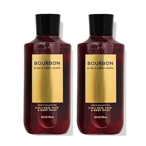 Bath and Body 3 in 1 Men's Hair, Face and Body Wash - Bourbon