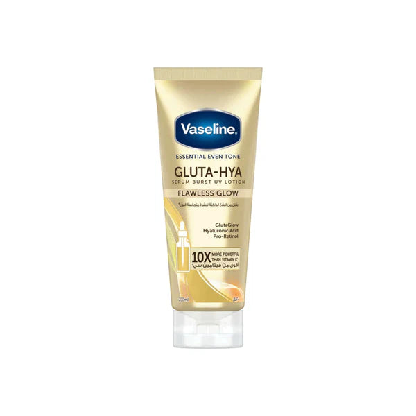 Vaseline Essential Even Tone Flawless Glow Gluta-Hya Serum Burst Body Lotion 200ml