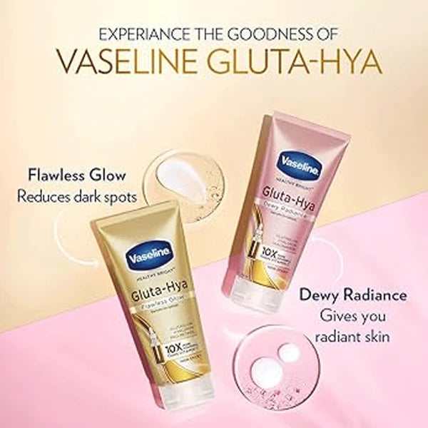 Vaseline Essential Even Tone Flawless Glow Gluta-Hya Serum Burst Body Lotion 200ml