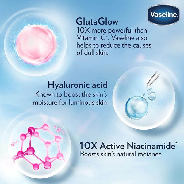 Vaseline Essential Even Tone Flawless Glow Gluta-Hya Serum Burst Body Lotion 200ml