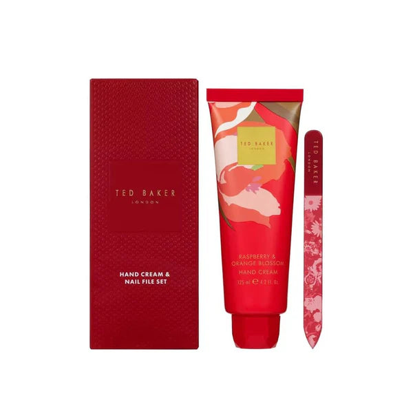 Ted Baker Hand Cream and Nail file Set Raspberry & Orange